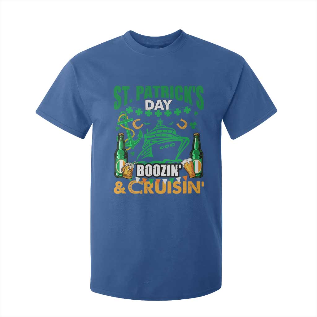 Funny St Patricks Cruise T Shirt For Kid Boozin' Cruisin' Drinking Squad Family Group Matching TS02 Royal Blue Print Your Wear