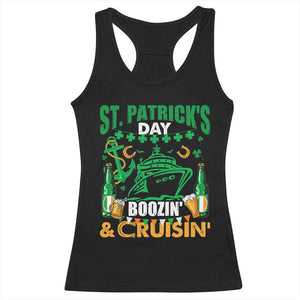 Funny St Patricks Cruise Racerback Tank Top Boozin' Cruisin' Drinking Squad Family Group Matching TS02 Black Print Your Wear