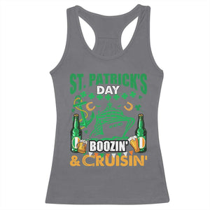 Funny St Patricks Cruise Racerback Tank Top Boozin' Cruisin' Drinking Squad Family Group Matching TS02 Charcoal Print Your Wear