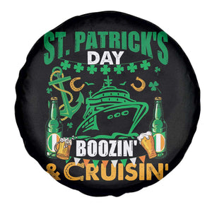 Funny St Patricks Cruise Spare Tire Cover Boozin' Cruisin' Drinking Squad Family Group Matching TS02 Print Your Wear