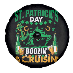 Funny St Patricks Cruise Spare Tire Cover Boozin' Cruisin' Drinking Squad Family Group Matching TS02 Print Your Wear