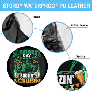 Funny St Patricks Cruise Spare Tire Cover Boozin' Cruisin' Drinking Squad Family Group Matching TS02 Print Your Wear