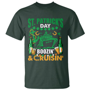 Funny St. Patricks Cruise T Shirt Boozin' Cruisin' Drinking Squad Family Group Matching TS02 Dark Forest Green Printyourwear