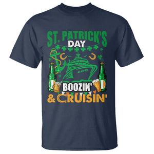 Funny St. Patricks Cruise T Shirt Boozin' Cruisin' Drinking Squad Family Group Matching TS02 Navy Printyourwear