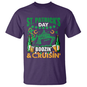Funny St. Patricks Cruise T Shirt Boozin' Cruisin' Drinking Squad Family Group Matching TS02 Purple Printyourwear