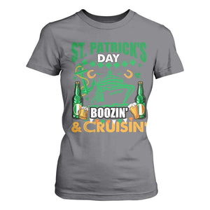 Funny St Patricks Cruise T Shirt For Women Boozin' Cruisin' Drinking Squad Family Group Matching TS02 Charcoal Print Your Wear