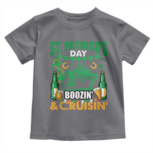 Funny St Patricks Cruise Toddler T Shirt Boozin' Cruisin' Drinking Squad Family Group Matching TS02 Charcoal Print Your Wear