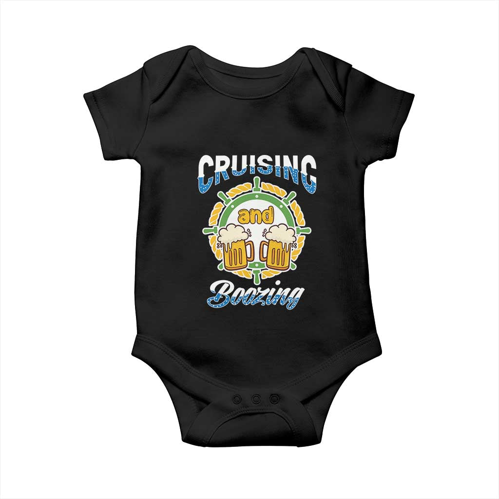 Funny St Patricks Cruise Baby Onesie Cruising And Boozing Drinking Squad Family Group Matching TS02 Black Print Your Wear