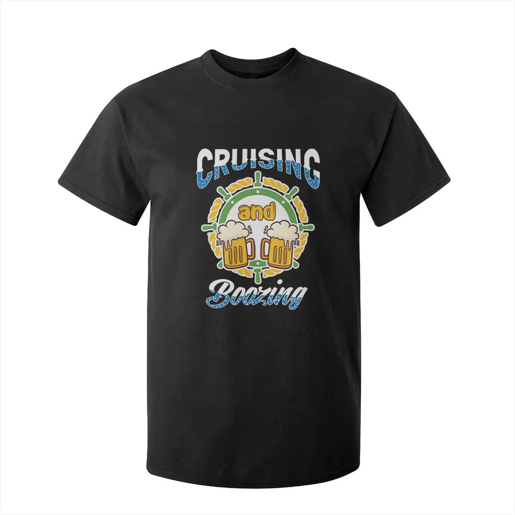 Funny St Patricks Cruise T Shirt For Kid Cruising And Boozing Drinking Squad Family Group Matching TS02 Black Print Your Wear