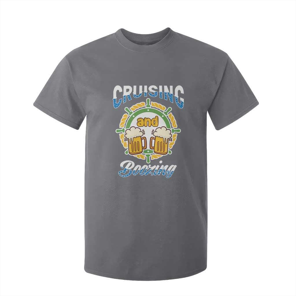 Funny St Patricks Cruise T Shirt For Kid Cruising And Boozing Drinking Squad Family Group Matching TS02 Charcoal Print Your Wear