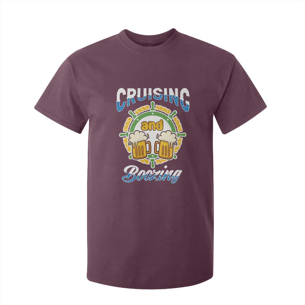 Funny St Patricks Cruise T Shirt For Kid Cruising And Boozing Drinking Squad Family Group Matching TS02 Maroon Print Your Wear