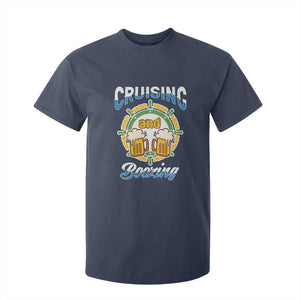 Funny St Patricks Cruise T Shirt For Kid Cruising And Boozing Drinking Squad Family Group Matching TS02 Navy Print Your Wear