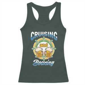 Funny St Patricks Cruise Racerback Tank Top Cruising And Boozing Drinking Squad Family Group Matching TS02 Dark Forest Green Print Your Wear