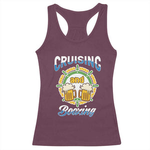Funny St Patricks Cruise Racerback Tank Top Cruising And Boozing Drinking Squad Family Group Matching TS02 Maroon Print Your Wear