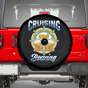 Funny St Patricks Cruise Spare Tire Cover Cruising And Boozing Drinking Squad Family Group Matching TS02 Black Print Your Wear