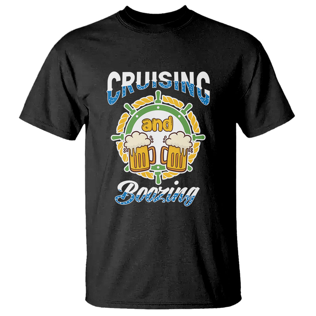 Funny St. Patricks Cruise T Shirt Cruising And Boozing Drinking Squad Family Group Matching TS02 Black Printyourwear