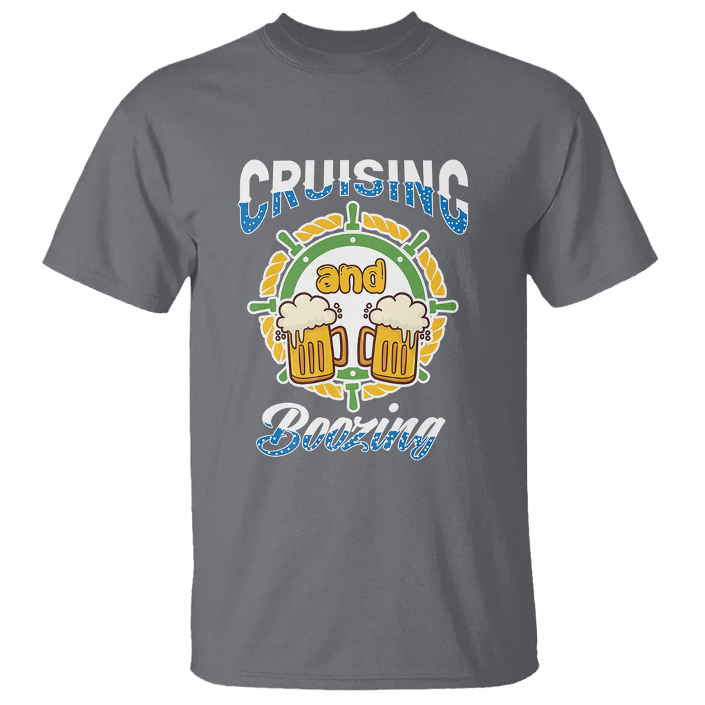 Funny St. Patricks Cruise T Shirt Cruising And Boozing Drinking Squad Family Group Matching TS02 Charcoal Printyourwear