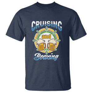 Funny St. Patricks Cruise T Shirt Cruising And Boozing Drinking Squad Family Group Matching TS02 Navy Printyourwear
