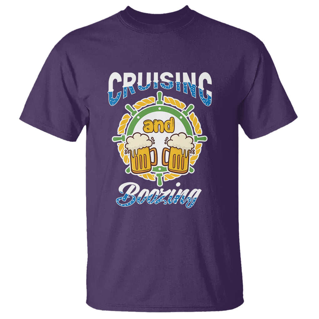 Funny St. Patricks Cruise T Shirt Cruising And Boozing Drinking Squad Family Group Matching TS02 Purple Printyourwear