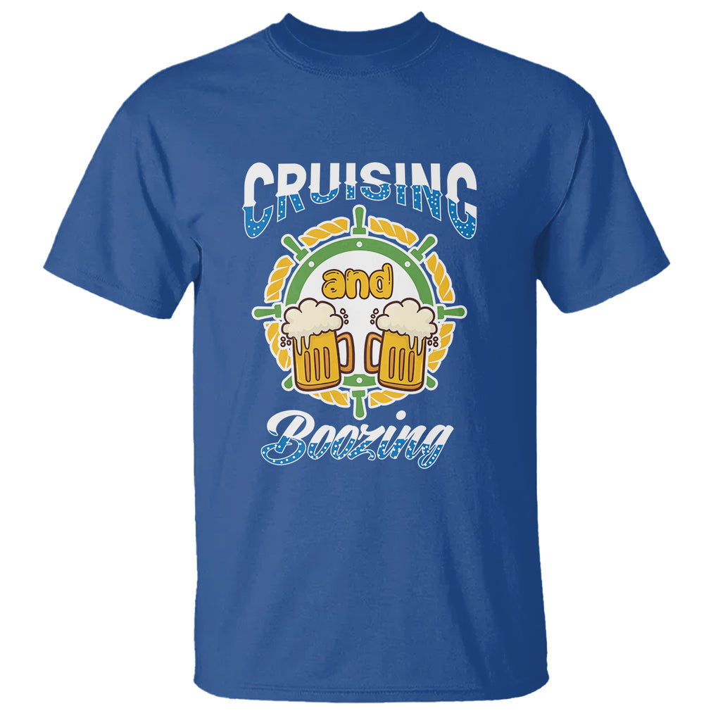 Funny St. Patricks Cruise T Shirt Cruising And Boozing Drinking Squad Family Group Matching TS02 Royal Blue Printyourwear