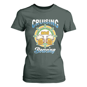 Funny St Patricks Cruise T Shirt For Women Cruising And Boozing Drinking Squad Family Group Matching TS02 Dark Forest Green Print Your Wear