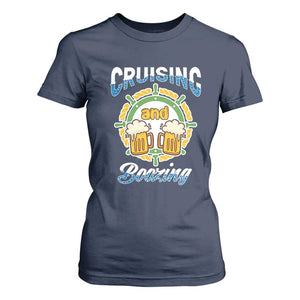 Funny St Patricks Cruise T Shirt For Women Cruising And Boozing Drinking Squad Family Group Matching TS02 Navy Print Your Wear