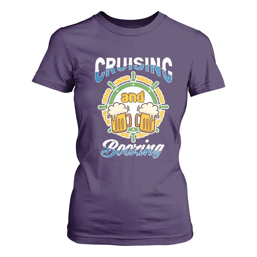 Funny St Patricks Cruise T Shirt For Women Cruising And Boozing Drinking Squad Family Group Matching TS02 Purple Print Your Wear