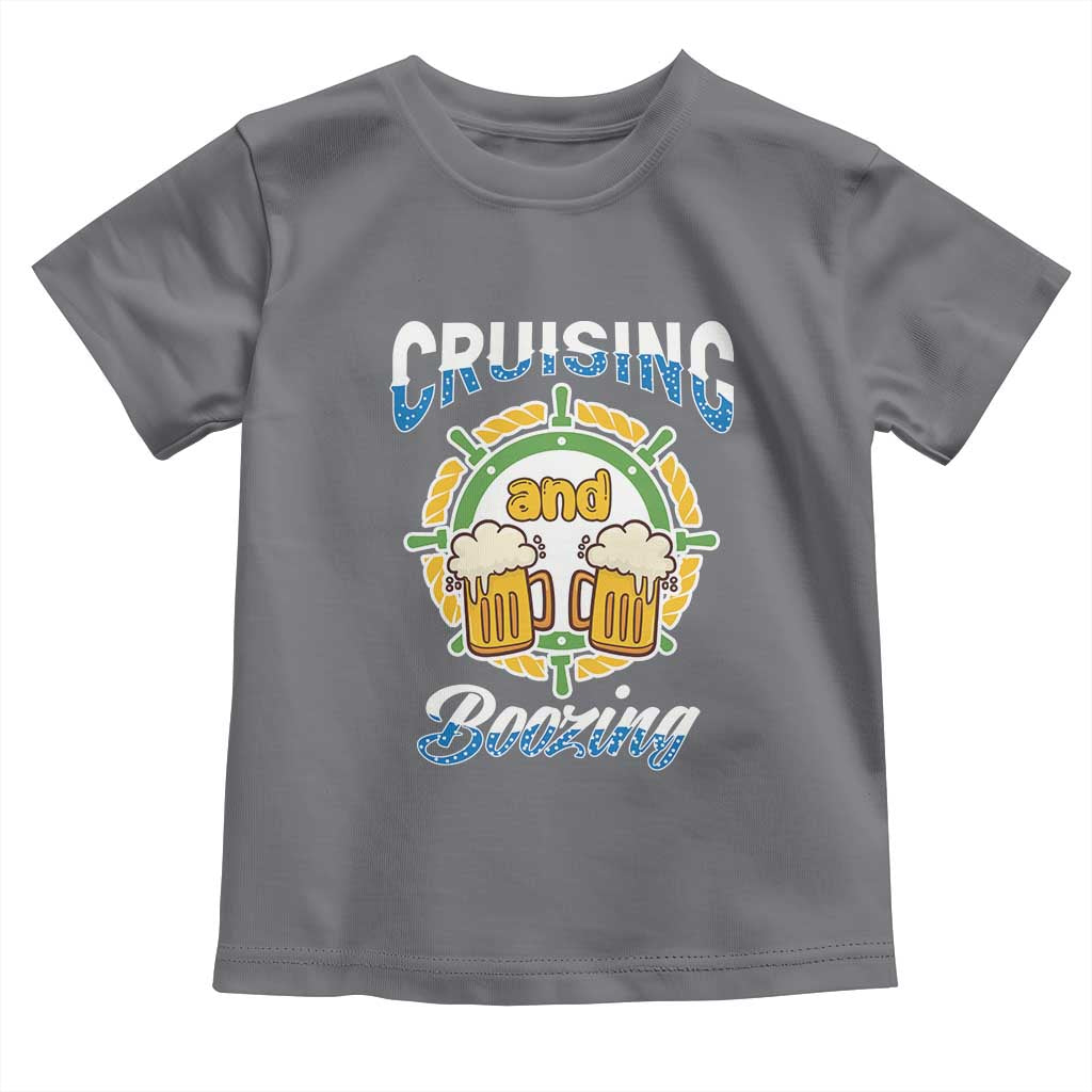 Funny St Patricks Cruise Toddler T Shirt Cruising And Boozing Drinking Squad Family Group Matching TS02 Charcoal Print Your Wear