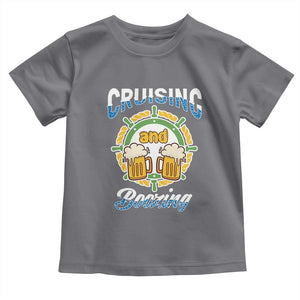 Funny St Patricks Cruise Toddler T Shirt Cruising And Boozing Drinking Squad Family Group Matching TS02 Charcoal Print Your Wear