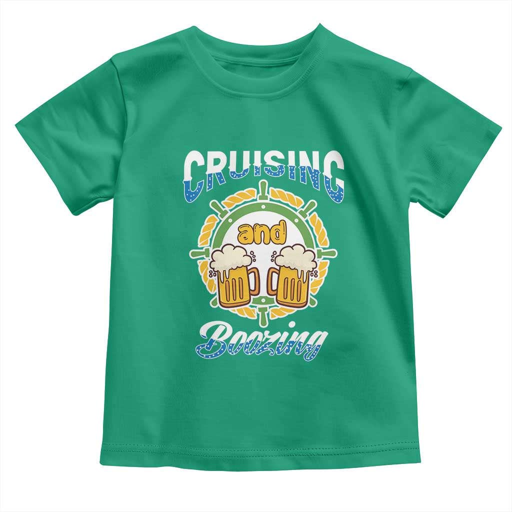 Funny St Patricks Cruise Toddler T Shirt Cruising And Boozing Drinking Squad Family Group Matching TS02 Irish Green Print Your Wear