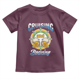 Funny St Patricks Cruise Toddler T Shirt Cruising And Boozing Drinking Squad Family Group Matching TS02 Maroon Print Your Wear
