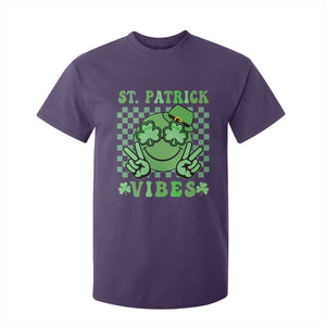 Funny St Patricks Day T Shirt For Kid St Patrick Vibes Retro Groovy TS02 Purple Print Your Wear