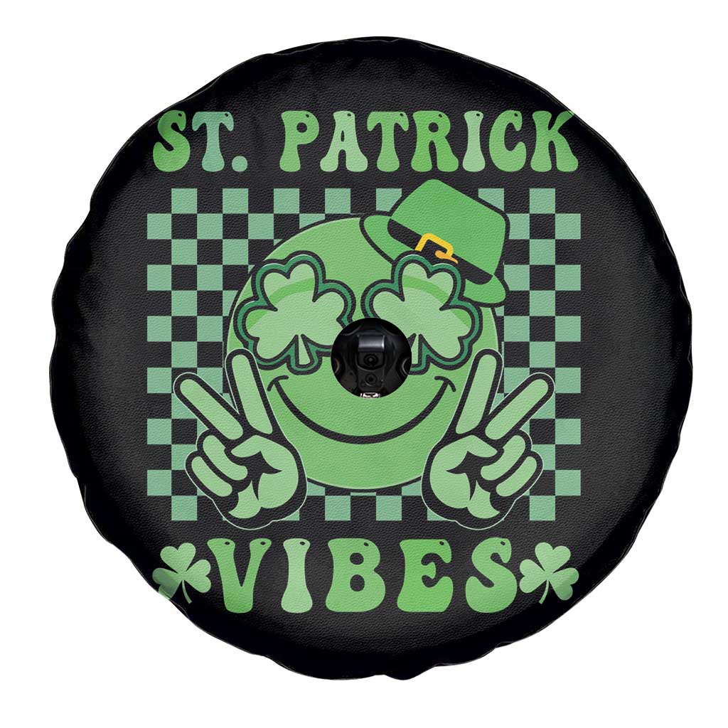 Funny St Patricks Day Spare Tire Cover St Patrick Vibes Retro Groovy TS02 Print Your Wear