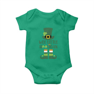 Cute St Patricks Day Baby Onesie Wee Little Hooligan Leprechaun for Boy Kids TS02 Irish Green Print Your Wear