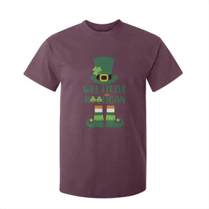 Cute St Patricks Day T Shirt For Kid Wee Little Hooligan Leprechaun for Boy Kids TS02 Maroon Print Your Wear