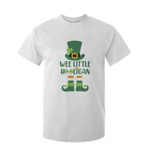 Cute St Patricks Day T Shirt For Kid Wee Little Hooligan Leprechaun for Boy Kids TS02 White Print Your Wear