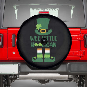 Cute St Patricks Day Spare Tire Cover Wee Little Hooligan Leprechaun for Boy Kids TS02 Black Print Your Wear