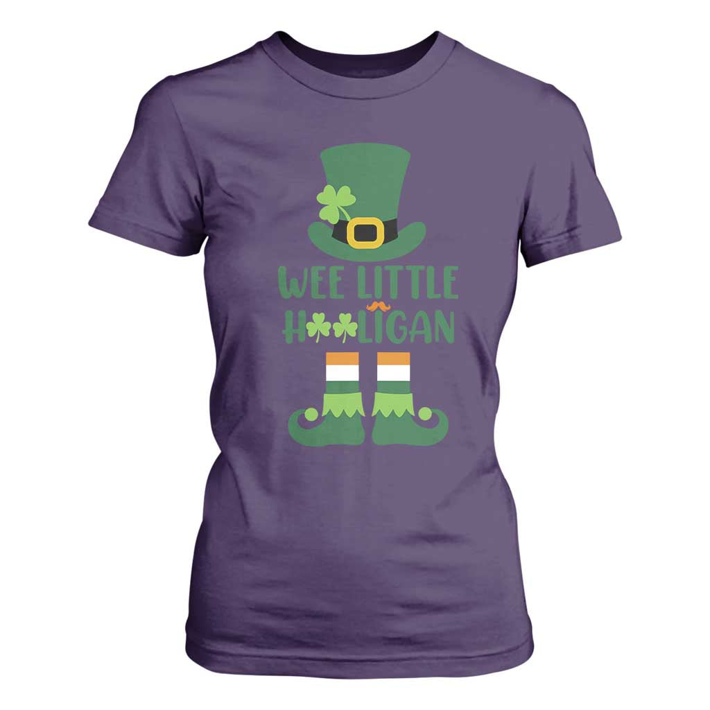 Cute St Patricks Day T Shirt For Women Wee Little Hooligan Leprechaun for Boy Kids TS02 Purple Print Your Wear
