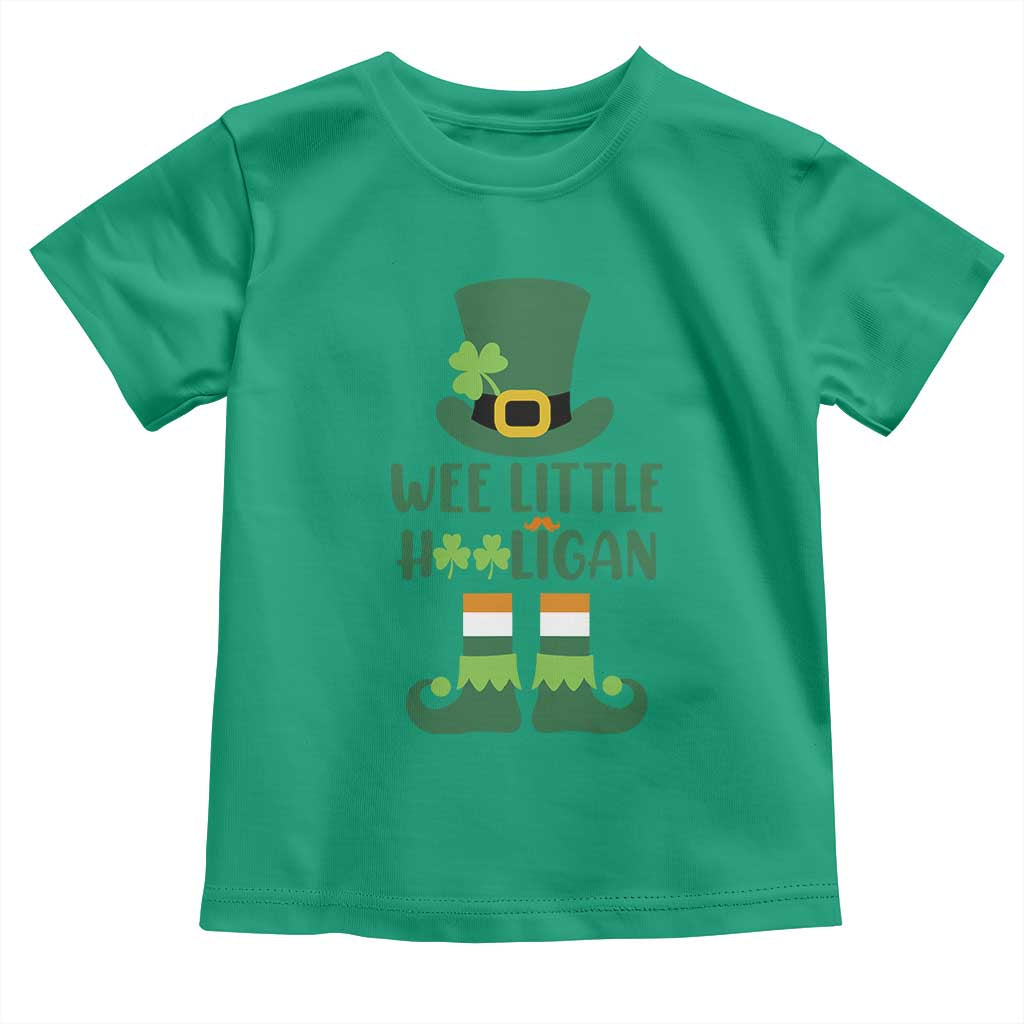 Cute St Patricks Day Toddler T Shirt Wee Little Hooligan Leprechaun for Boy Kids TS02 Irish Green Print Your Wear