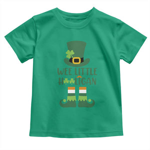 Cute St Patricks Day Toddler T Shirt Wee Little Hooligan Leprechaun for Boy Kids TS02 Irish Green Print Your Wear