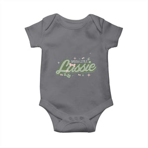Cute St Patricks Day Baby Onesie Sassy Little Lassie for Girl Kids TS02 Charcoal Print Your Wear