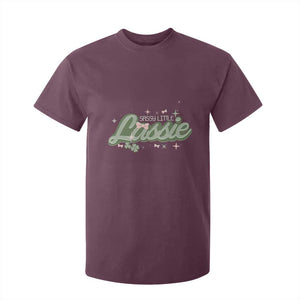 Cute St Patricks Day T Shirt For Kid Sassy Little Lassie for Girl Kids TS02 Maroon Print Your Wear