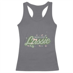 Cute St Patricks Day Racerback Tank Top Sassy Little Lassie for Girl Kids TS02 Charcoal Print Your Wear