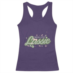 Cute St Patricks Day Racerback Tank Top Sassy Little Lassie for Girl Kids TS02 Purple Print Your Wear