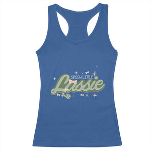 Cute St Patricks Day Racerback Tank Top Sassy Little Lassie for Girl Kids TS02 Royal Blue Print Your Wear