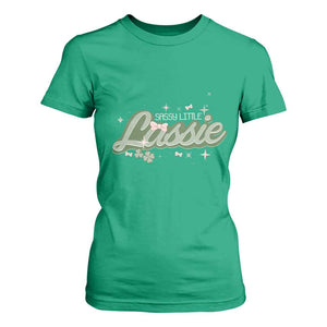 Cute St Patricks Day T Shirt For Women Sassy Little Lassie for Girl Kids TS02 Irish Green Print Your Wear