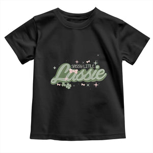 Cute St Patricks Day Toddler T Shirt Sassy Little Lassie for Girl Kids TS02 Black Print Your Wear