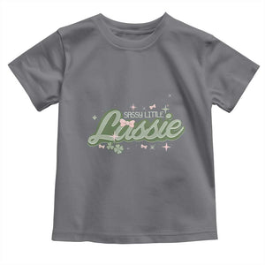 Cute St Patricks Day Toddler T Shirt Sassy Little Lassie for Girl Kids TS02 Charcoal Print Your Wear