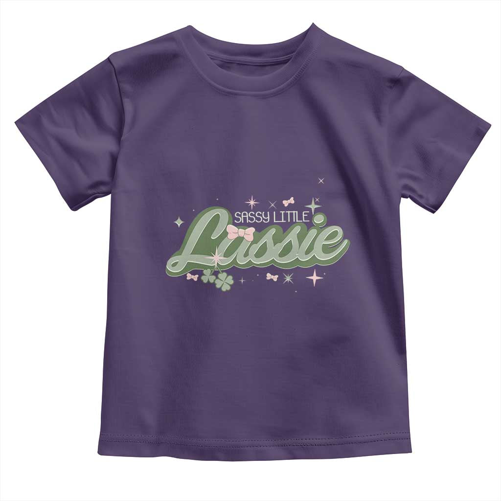 Cute St Patricks Day Toddler T Shirt Sassy Little Lassie for Girl Kids TS02 Purple Print Your Wear