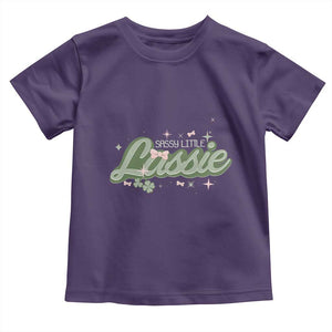 Cute St Patricks Day Toddler T Shirt Sassy Little Lassie for Girl Kids TS02 Purple Print Your Wear